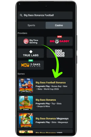 Big Bass Bonanza Football slot sökfunktion casino
